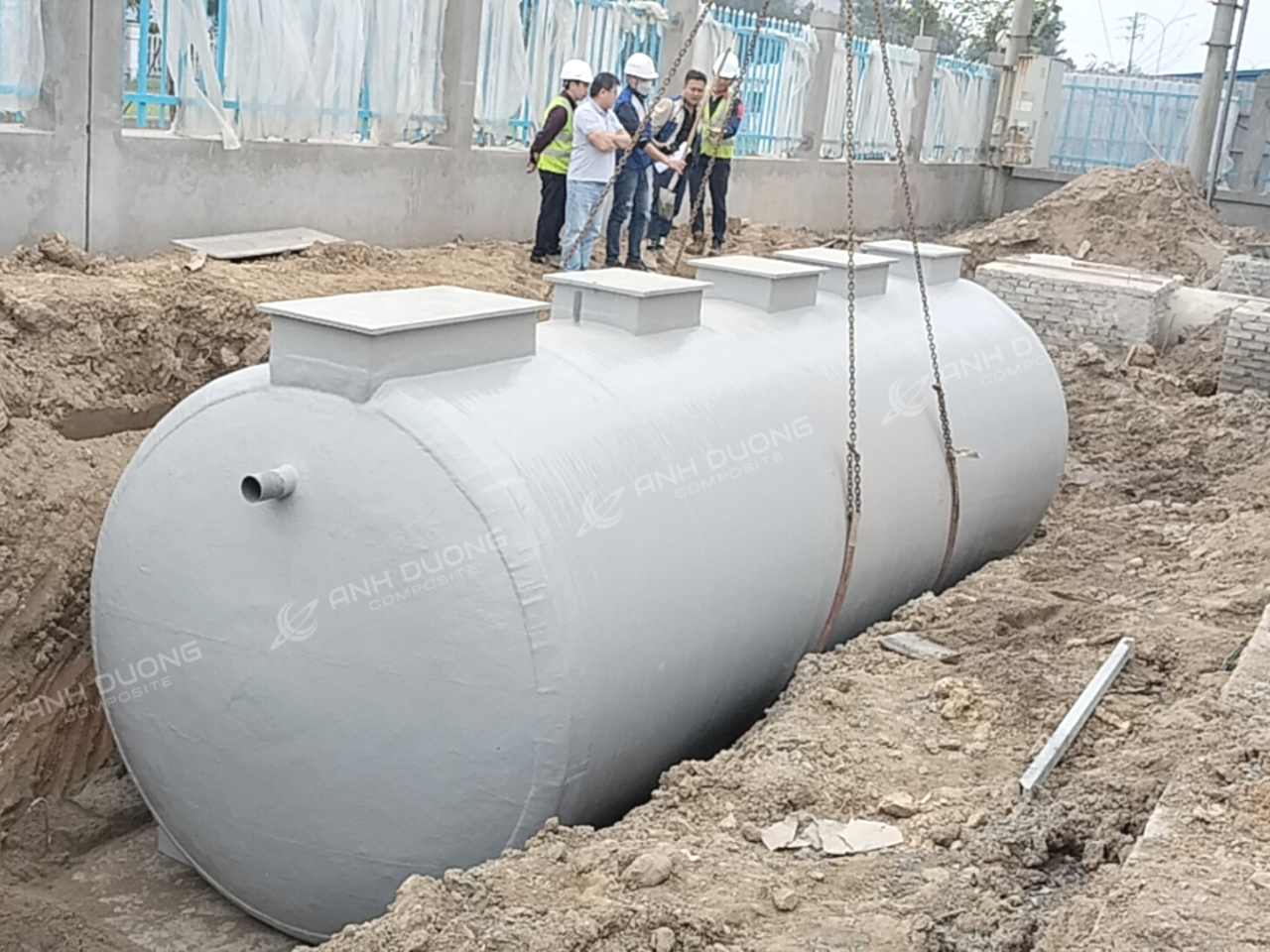 bồn xử lý nước thải kích thước 2,5x8
