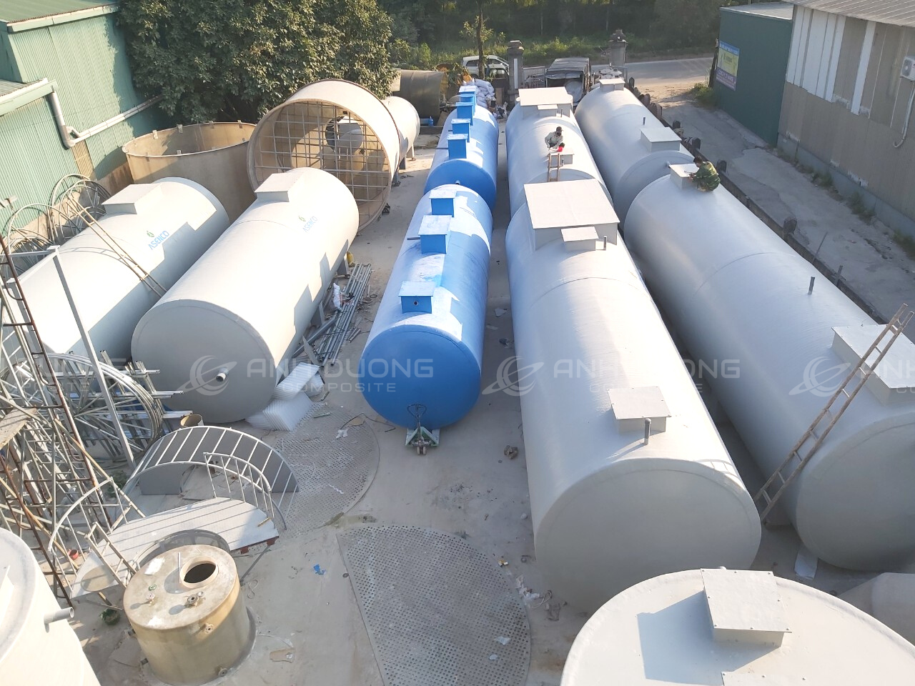 dự án 12 bồn xử lý nước thải asenco