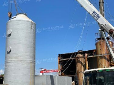 tháp xử lý khí thải cái lân quảng ninh